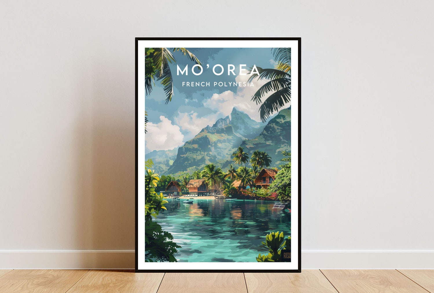Impression de voyage Moorea - France, affiche Moorea, affiche France, art mural voyage, impression France, affiche, France, Europe, Moorea, art mural