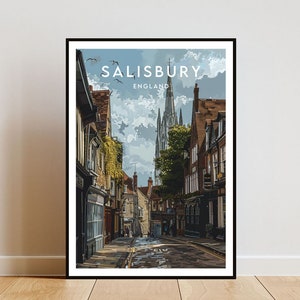 Salisbury Travel Print - England, Salisbury Poster, England Poster, Travel Wall Art, England Print, England, Europe, Salisbury, UK, Britain