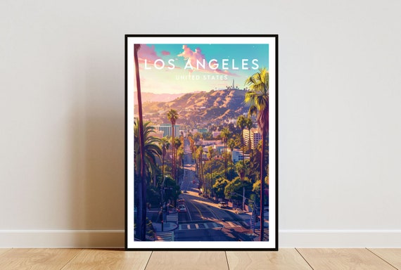 Los Angeles Travel Print - United States, Los Angeles Poster, America Poster, Travel Wall Art, America Print, poster, America, LA, USA