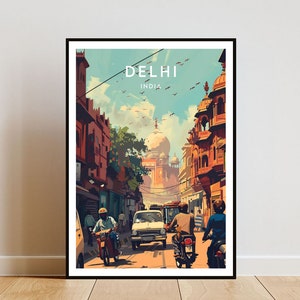 Delhi Travel Print - India, Delhi Poster, India Poster, Travel Wall Art, India Print, New Delhi, New Delhi poster, India Gate Poster, India