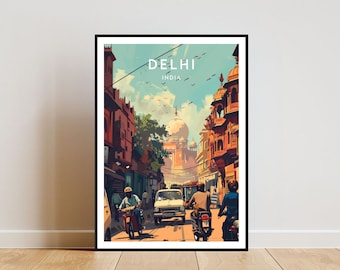 Delhi Travel Print - India, Delhi Poster, India Poster, Travel Wall Art, India Print, New Delhi, New Delhi poster, India Gate Poster, India