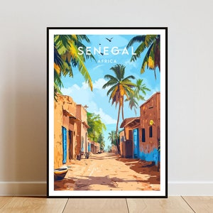 Senegal Reisedruck - Afrika, Senegal Poster, Afrika Poster, Reise Wandkunst, Afrika Druck, Senegal Wandkunst, Senegal Druck, Dakar Poster