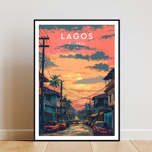 Lagos Travel Print - Nigeria, Lagos Poster, Nigeria Poster, Travel Wall Art, Nigeria Print, Lagos Wall Art, Nigeria, Africa, Lagos, Nigeria