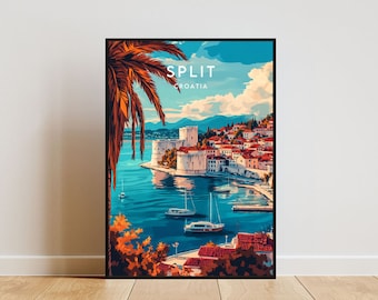Split Travel Print - Croatia, Split Poster, Croatia Poster, Travel Wall Art, Croatia Print, Croatia, Split Wall Art, Europe, Croatian