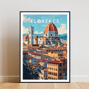 Florence Travel Print - Italy, Florence Poster, Italy Poster, Travel Wall Art, Italy Print, poster, Italy, Europe, Florence, Fiorentina