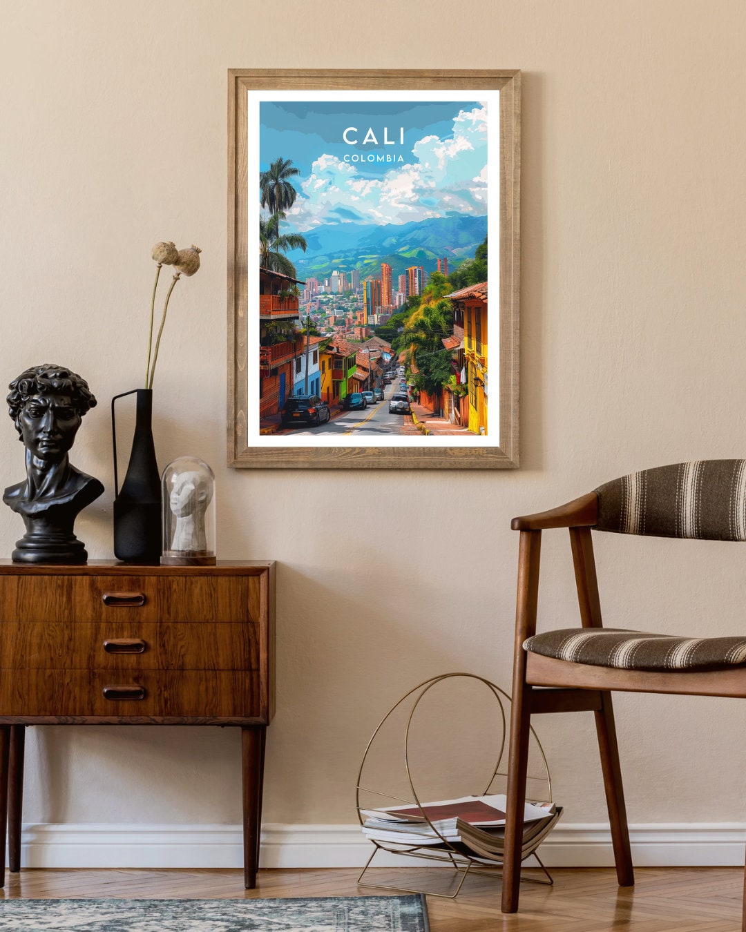 ZYSYML Santiago De Cali Print Black And White, Santiago De Print Black