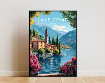 Lake Como Travel Print - Italy, Lake Como Poster, Italy Poster, Travel Wall Art, Italy Print, poster, Italy, Europe, Lake Como, Lake, Como