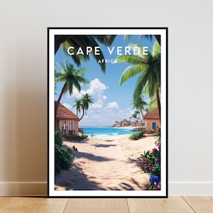 Cape Verde Travel Print - Africa, Cape Verde Poster, Africa Poster, Travel Wall Art, Africa Print, Cape Verde Wall Art, Cape Verde Print