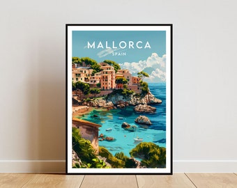 Mallorca Travel Print - Spain, Mallorca Poster, Spain Poster, Travel Wall Art, Spain Print, poster, Spain, Europe, Mallorca, Spanish Print