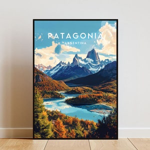 Patagonia Travel Print - Argentina, Patagonia Poster, Argentina Poster, Travel Wall Art, Argentina Print, Patagonia Wall Art, South America