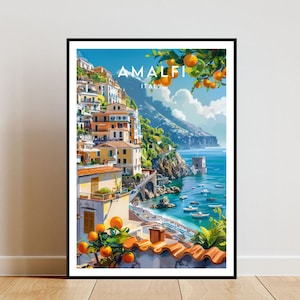 Amalfi Travel Print - Italien, Amalfi Poster, Italien Poster, Reise, Wandkunst, Italien Print, Poster, Italien, Europa, Amalfi, Amalfiküste
