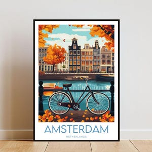 Amsterdam Travel Print - Netherlands, Amsterdam Poster, Netherlands Poster, Travel Wall Art, Netherlands Print, Holland Art, Amsterdam Print