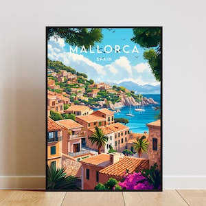 Mallorca Travel Print - Spain, Mallorca Poster, Spain Poster, Travel Wall Art, Spain Print, poster, Spain, Europe, Mallorca, Spanish Print