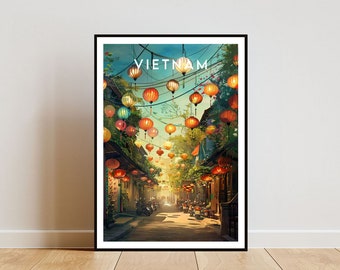 Vietnam Travel Print - Asia, Travel Poster, Vietnam Poster, Travel Wall Art, Vietnam Print, Vietnam, Hanoi, Hoi An Poster, Vietnam Wall Art