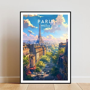 Paris Travel Print - Francia, Cartel de París, Cartel de Francia, Arte de la pared de viaje, Impresión de Francia, cartel, Francia, Europa, París, Francés, Torre Eiffel