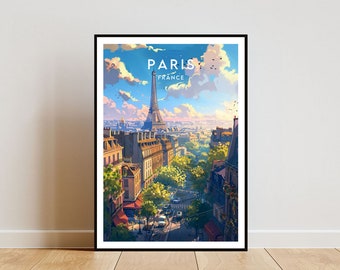 Paris Travel Print - France, Paris Poster, France Poster, Travel Wall Art, France Print, poster, France, Europe, Paris, French, Eiffel Tower