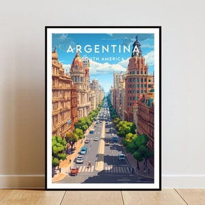 Argentina Travel Print - South America, Argentina Poster, South America Poster, Travel Wall Art, Argentina Print, South America, Argentina