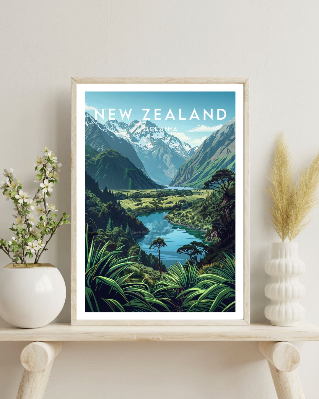 New Zealand Travel Print - Oceania, Poster, New Zealand Poster