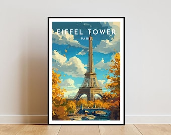 Eiffel Tower Travel Print - Paris, Eiffel Tower Poster, Paris Poster, Travel Wall Art, Paris Print, France, Europe, Paris, Eiffel Tower