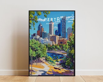 Perth Travel Print - Australia, Perth Poster, Australia Poster, Travel Wall Art, Australia Print, Poster, Australia, Perth Wall Art