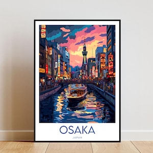 Osaka Travel Print - Japan, Osaka Poster, Japan Poster, Travel Wall Art, Japan Print, Osaka Print, Japanese Poster, Japan Wall Art