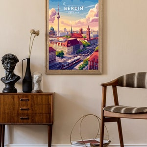 Berlin Resetryck - Tyskland, Berlinposter, Tysklandposter, Reseväggkonst, Tysklandtryck, poster, Tyskland, Europa, Berlintryck, tysk bild 4