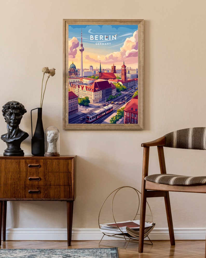 Berlin Resetryck - Tyskland, Berlinposter, Tysklandposter, Reseväggkonst, Tysklandtryck, poster, Tyskland, Europa, Berlintryck, tysk bild 4