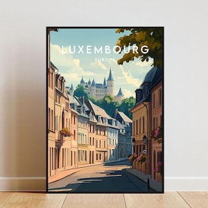 Impression voyage Luxembourg - Europe, affiche Europe, affiche Luxembourg, art mural voyage, impression Luxembourg, art mural Luxembourg, Luxembourg-ville