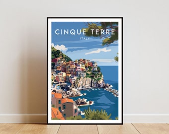 Cinque Terre Travel Print - Italy, Cinque Terre Poster, Italy Poster, Travel Wall Art, Italy Print, poster, Italy, Cinque Terre Print