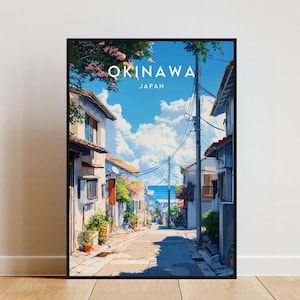 Okinawa Travel Print - Japan, Okinawa Poster, Japan Poster, Travel Wall Art, Japan Print, Okinawa, Okinawa Print, Japanese, Japan Wall Art