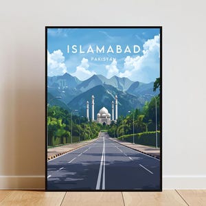 Islamabad Travel Print - Pakistan, Islamabad Poster, Pakistan Poster, Travel Wall Art, Pakistan Print, Islamabad, Travel Poster Pakistan