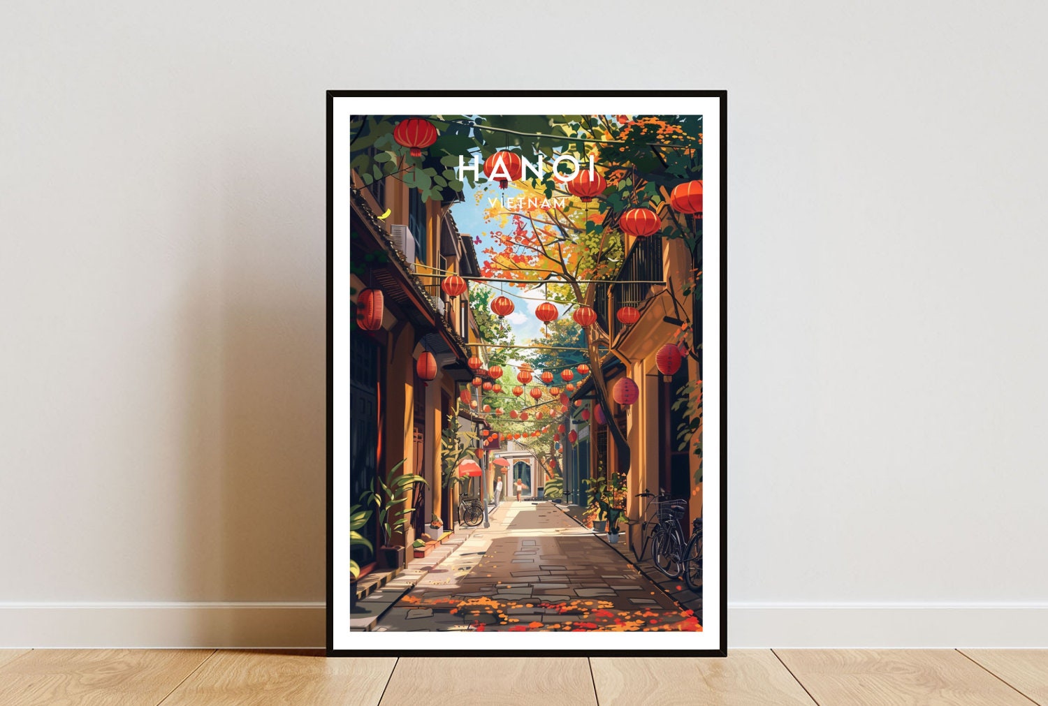Hanoi Travel Print - Vietnam, Hanoi Poster, Vietnam Poster, Travel Wall Art, Vietnam Print, Hanoi Wall Art, Wall decor, Asia Travel Print