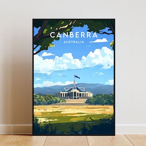 Canberra Travel Print - Australia, Canberra Poster, Australia Poster, Travel Wall Art, Australia Print, Poster, Australia, Canberra Wall Art