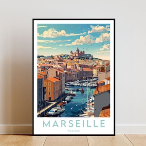 Marsielle Travel Print - France, Marseille Poster, France Poster, Travel Wall Art, France Print, poster, France, Europe, Marseille, French