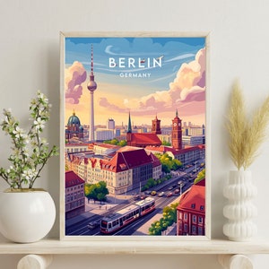 Berlin Resetryck - Tyskland, Berlinposter, Tysklandposter, Reseväggkonst, Tysklandtryck, poster, Tyskland, Europa, Berlintryck, tysk bild 2