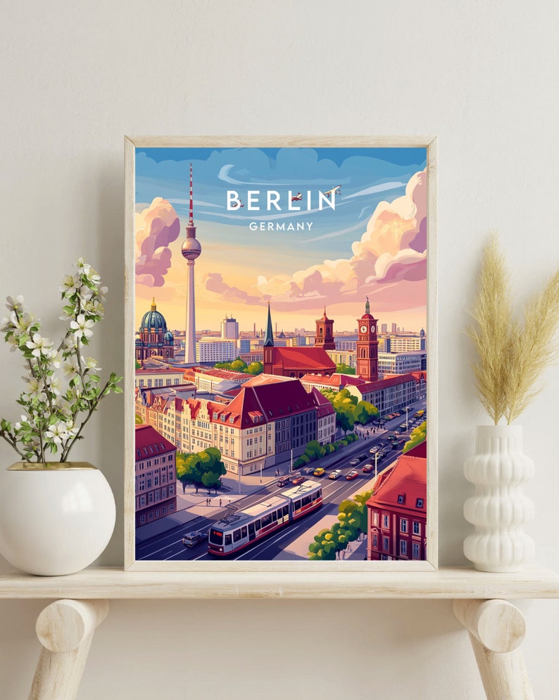 Berlin Resetryck - Tyskland, Berlinposter, Tysklandposter, Reseväggkonst, Tysklandtryck, poster, Tyskland, Europa, Berlintryck, tysk bild 2