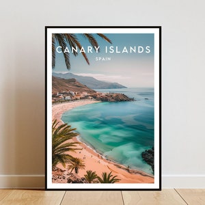 Canary Islands Travel Print - Spain, Canary Islands Poster, Spain Poster, Travel Wall Art, Spain Print, Spain, Europe, Canary Islands
