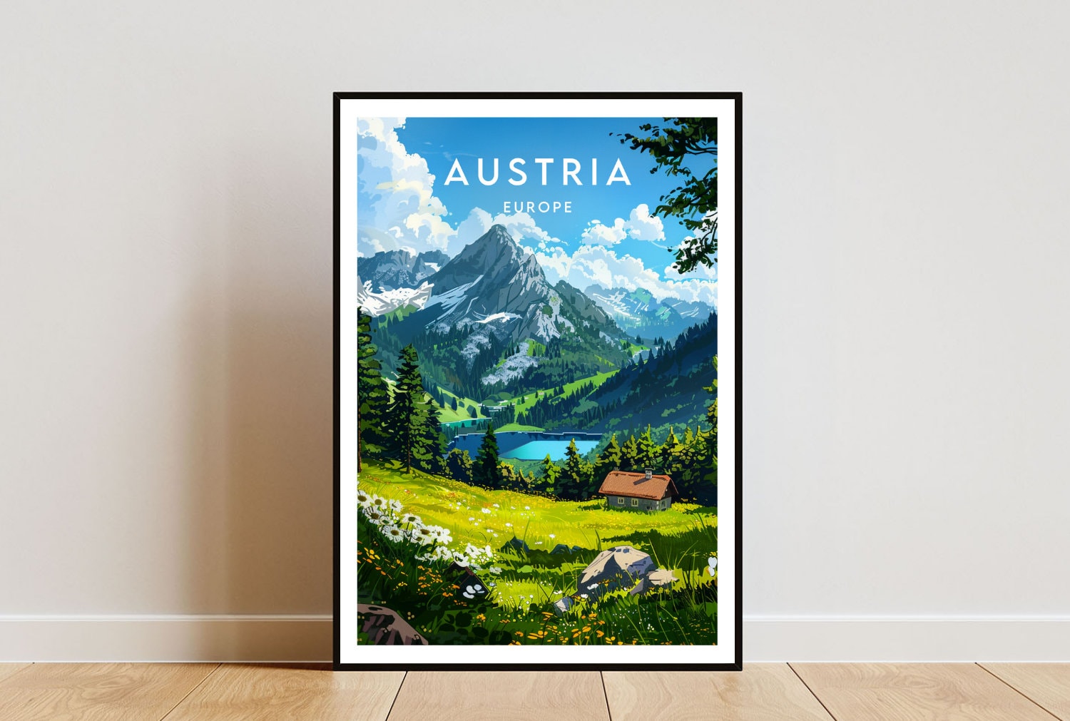 Austria Travel Print - Europe, Europe Poster, Austria Poster