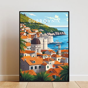 Dubrovnik Travel Print - Croatia, Dubrovnik Poster, Croatia Poster, Travel Wall Art, Croatia Print, Croatia, Dubrovnik, Europe, Croatian