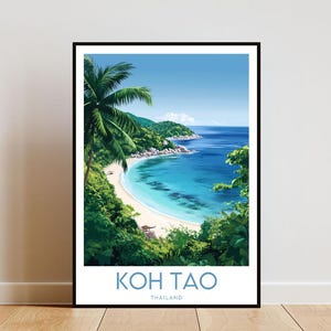 Koh Tao Travel Print - Thailand, Ko Tao Poster, Thailand Poster, Travel Wall Art, Thailand Print, Ko Tao Print, Koh Tao Wall Art, Ko Tao Art