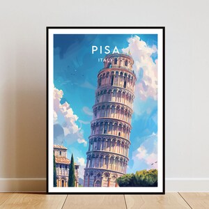 Pisa Travel Print - Italy, Pisa Poster, Italy Poster, Travel Wall Art, Italy Print, poster, Italy, Europe, Pisa, Italy Wall Art, Italian