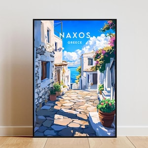 Naxos Travel Print - Greece, Naxos Poster, Greece Poster, Travel Wall Art, Greece Print, Greece Art, Europe Print, Naxos Print, Greek Poster