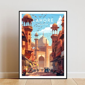 Lahore Travel Print - Pakistan, Lahore Poster, Pakistan Poster, Travel Wall Art, Pakistan Print, Lahore, Travel poster Pakistan
