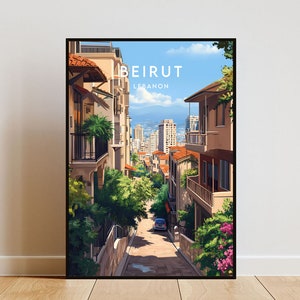 Beirut Travel Print - Lebanon, Beirut Poster, Lebanon Poster, Travel Wall Art, Lebanon Print, Lebanon, Asia, Beirut Art, Middle East Poster