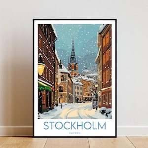 Stockholm Travel Print - Sweden, Stockholm Poster, Sweden Poster, Travel Wall Art, Sweden Print, Sweden, Europe Poster, Stockholm Wall Art