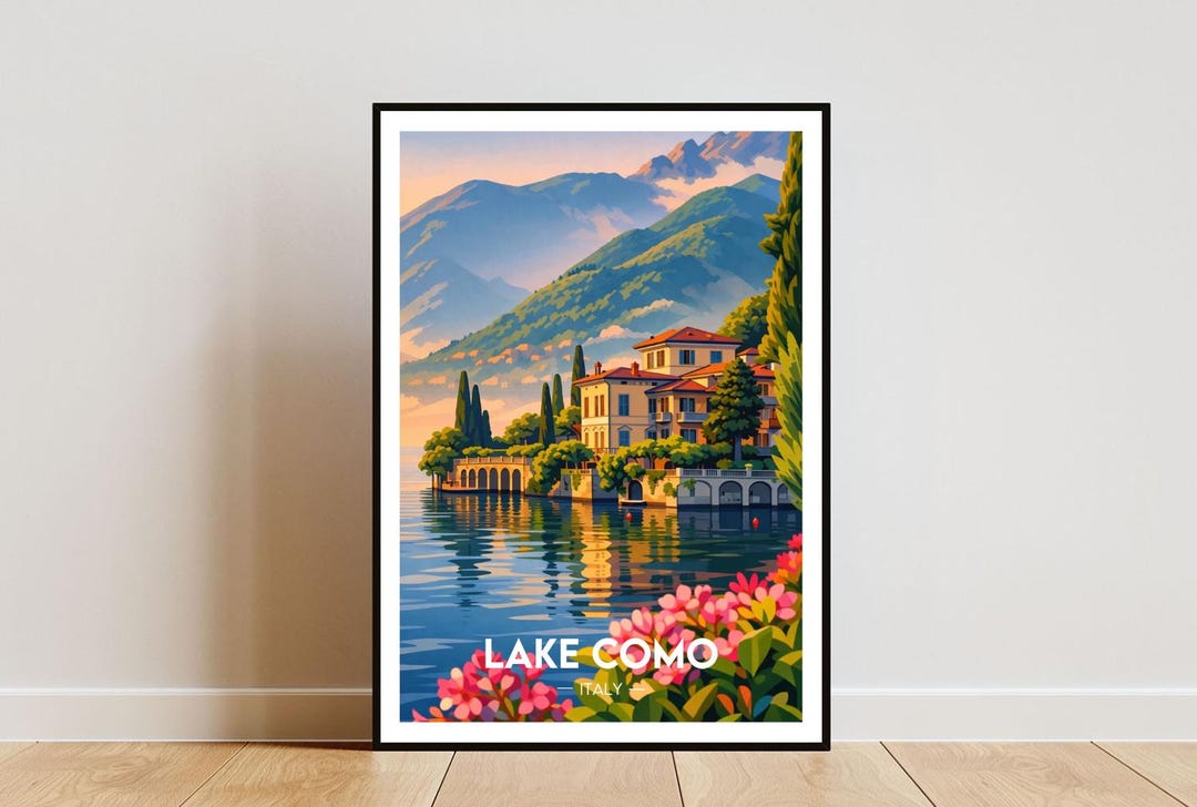 Lake Como Travel Print - Italy, Lake Como Poster, Italy Wall Art ...