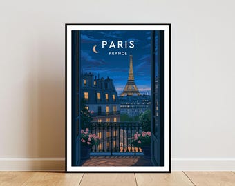 Impresión de viaje a París - Francia, póster de París, póster de Francia, arte mural de viajes, impresión de Francia, arte mural de Francia, impresión de París, póster de la Torre Eiffel