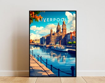 Liverpool Travel Print - England, Liverpool Poster, England Poster, Travel Wall Art, England Print, poster, England, Europe, Liverpool Print