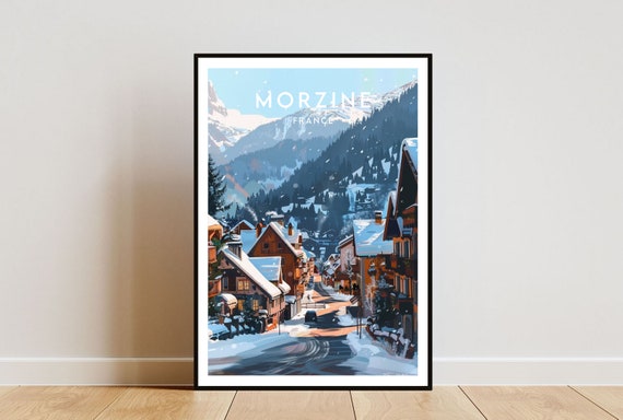 Morzine Travel Print - France, Morzine Poster, France Poster, Travel Wall Art, France Print, poster, France, Europe, Morzine, Skiing Print