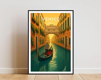 Venice Travel Print - Italy, Venice Poster, Italy Poster, Travel Wall Art, Italy Print, Venice Print, Venice, Venice Art, Italy Travel Print